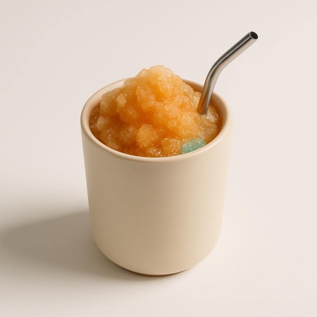 Salted Caramel Slushi, served