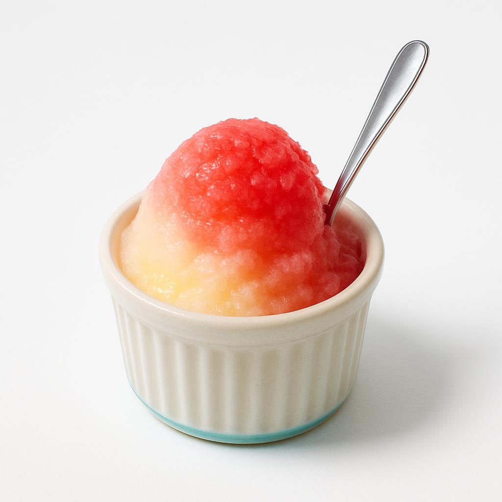 Sour cherry Italian Ice, served
