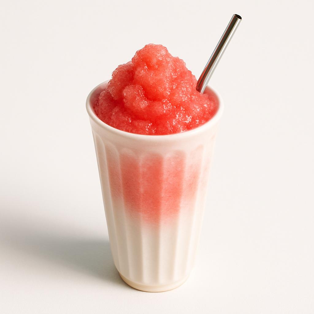 Strawberry Slushi, served